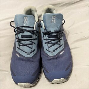 On Running Men's Trail Shoes in Light Blue and Navy water proof